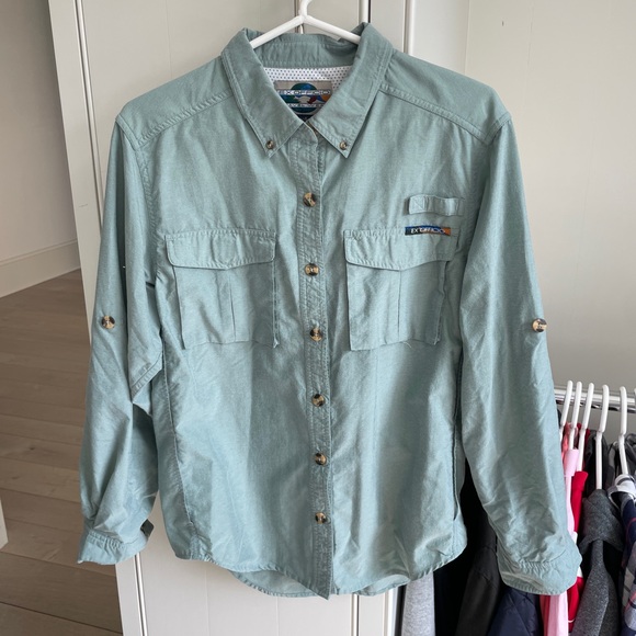 Exofficio Light Green Travel Shirt - Picture 1 of 5